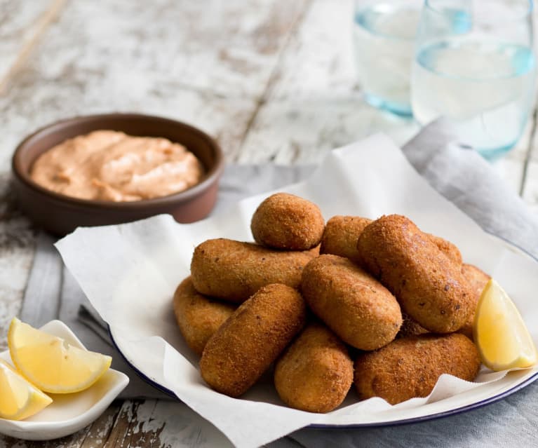 Jalapeno And Corn Croquettes With Chipotle Mayonnaise Cookidoo The Official Thermomix Recipe Platform