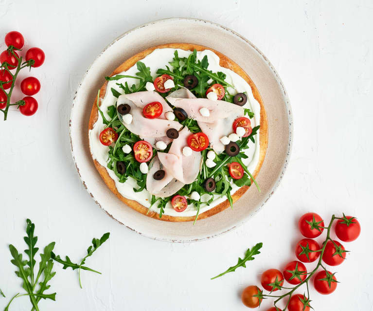 Tarte au parmesan et légumes frais