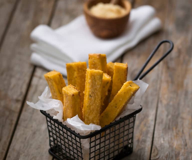 Ricotta and polenta chips Ricotta and polenta chips