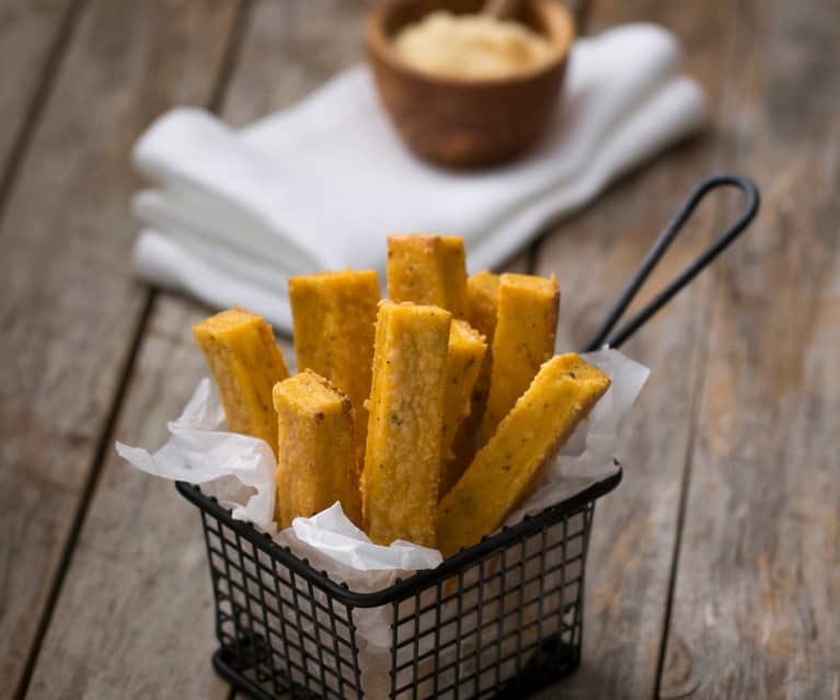 Ricotta and polenta chips