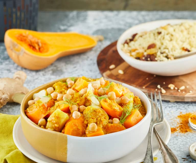 Curry de poulet aux fruits et riz - Cookidoo® – the official