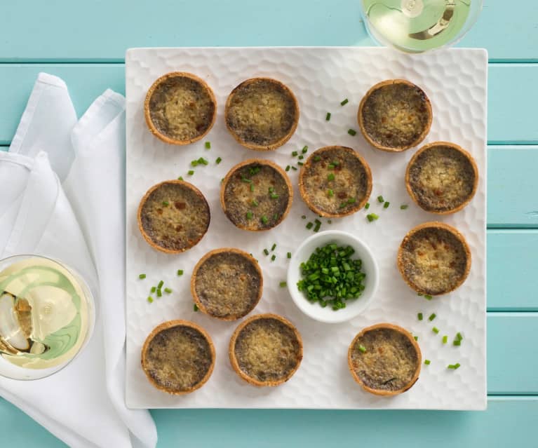 Buckwheat mushroom tartlets