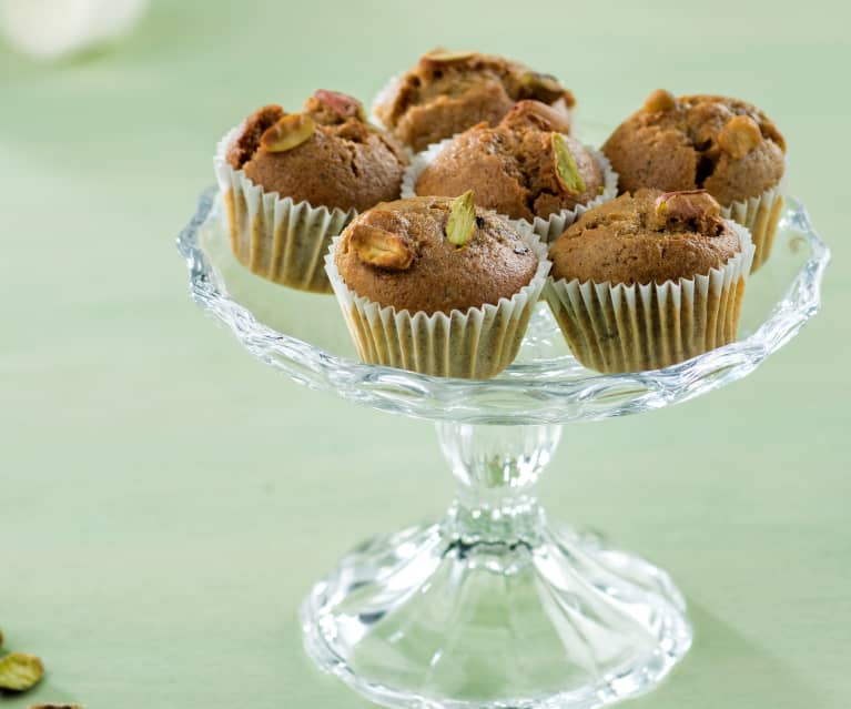 Minimuffins con pistachos y arándanos