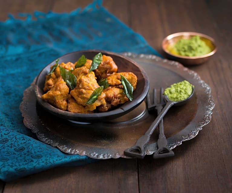 Chicken 65 and green chutney