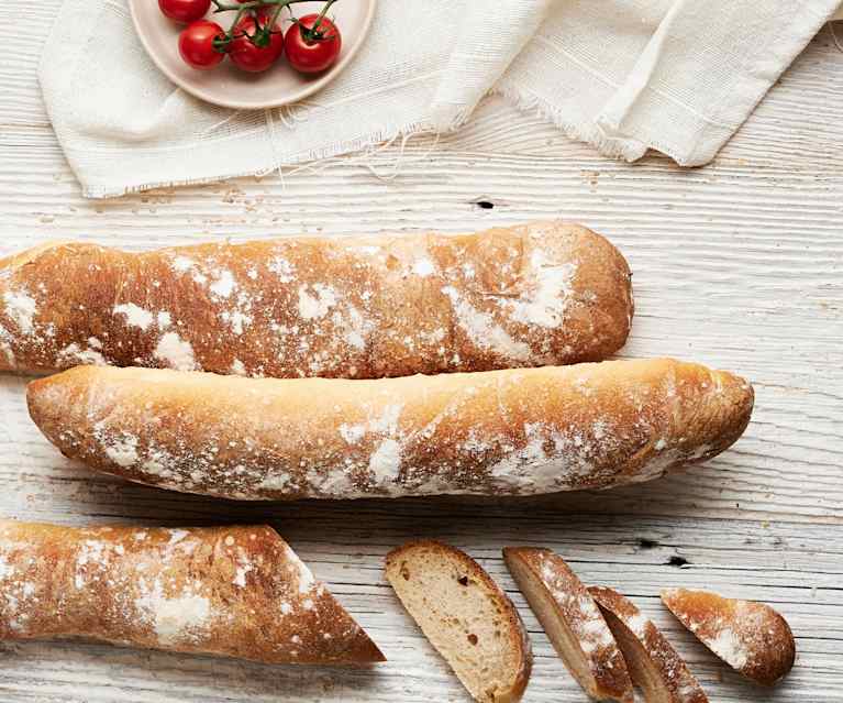 Baguettes de espelta con masa madre (fermento natural) Baguettes de espelta con masa madre (fermento natural)
