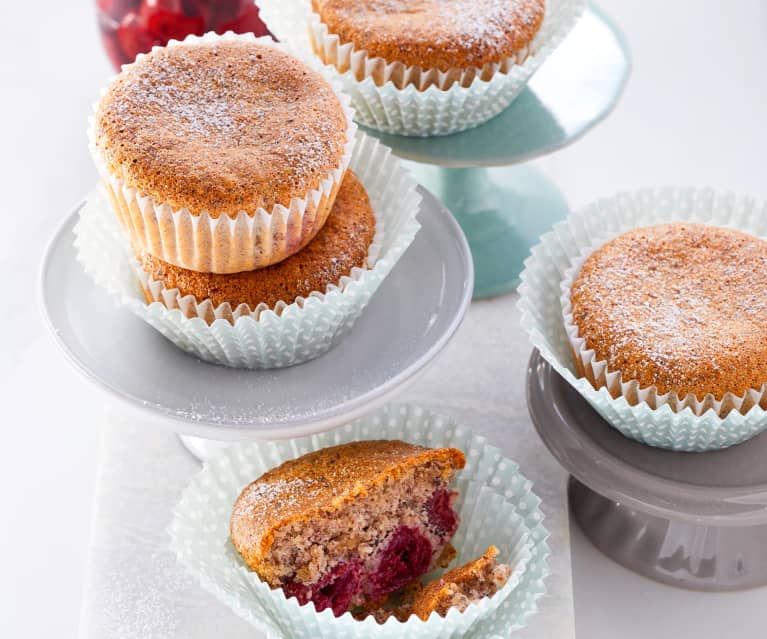 Haselnuss-Kirsch-Muffins (zuckerfrei)