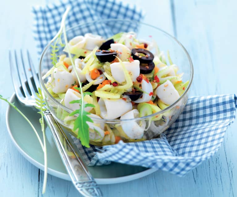 Salade de calamar au fenouil