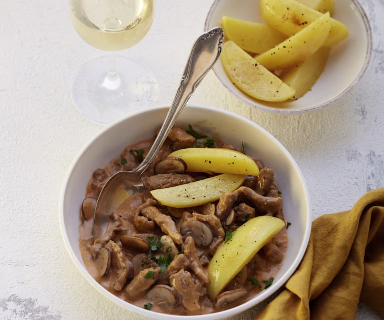 Zürcher Geschnetzeltes mit Kartoffeln