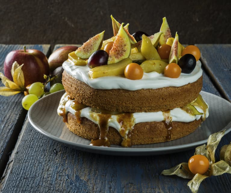 Herbsttorte mit Orangencreme (glutenfrei)