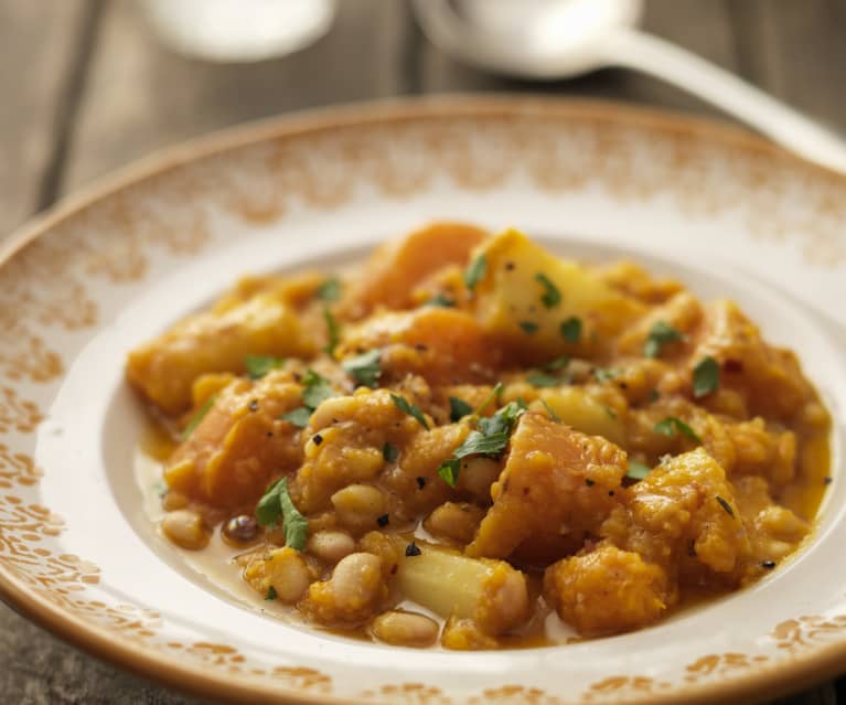 Root Vegetable Hotpot with Harissa