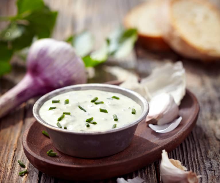 Saure-Sahne-Knoblauch-Dip