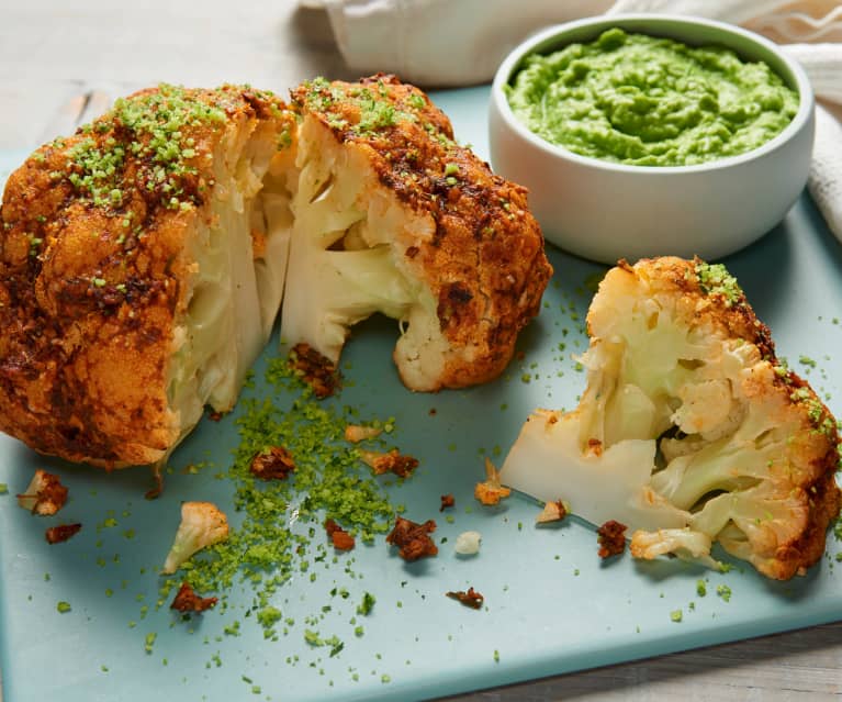 Cauliflower with Pea Purée