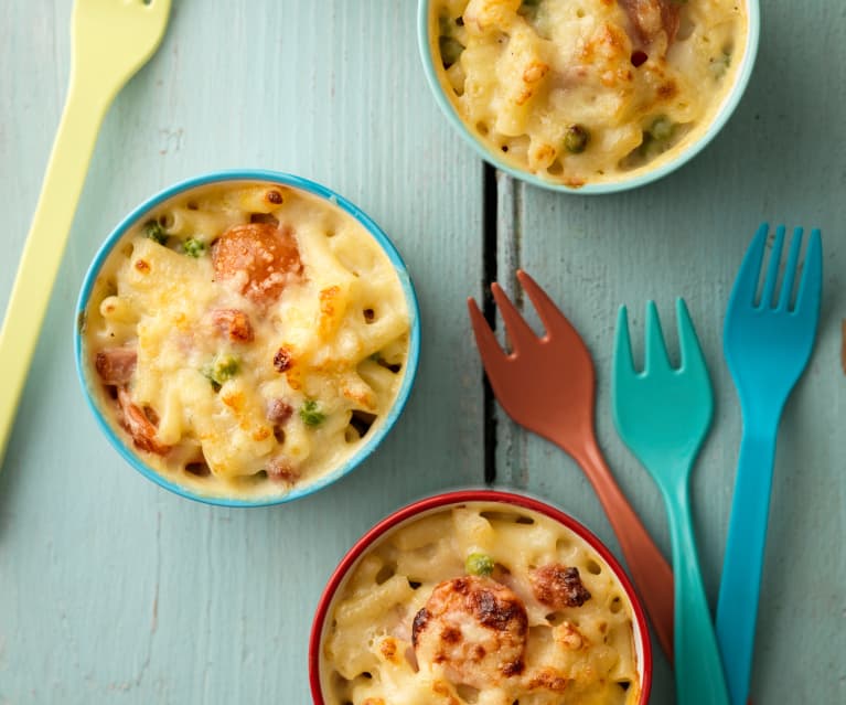 Macaroni met ham en kaas