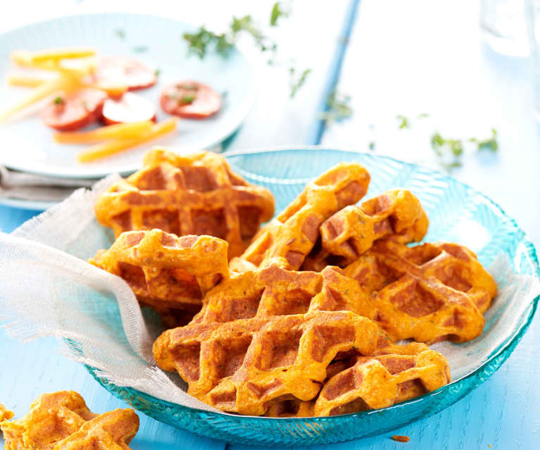 Mini-Waffeln Karotte-Chorizo