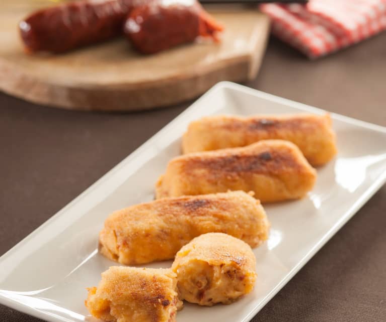 Crocchette con salame piccante