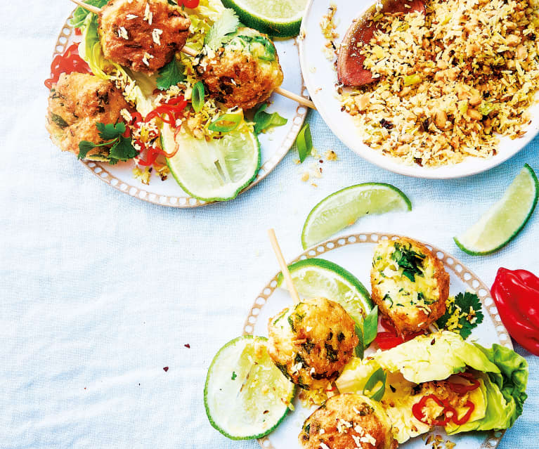 Fishcakes coco, coriandre et citron vert