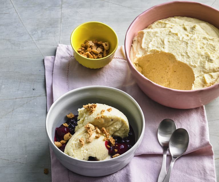 Polenta-Flammeri mit Beeren