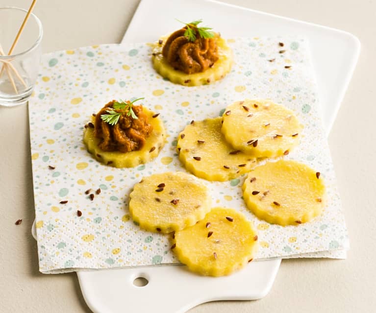 Canapés de polenta sans gluten