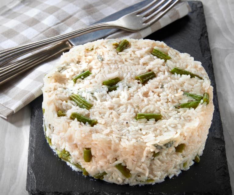 Tortino di riso in salsa al Gorgonzola