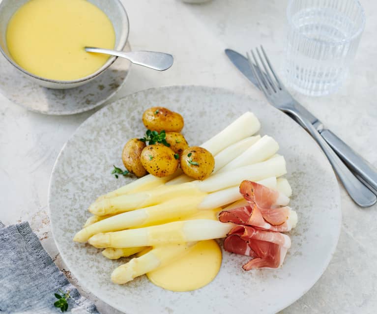 Spargel mit Kartoffeln und Sauce Hollandaise - Cookidoo® – das ...