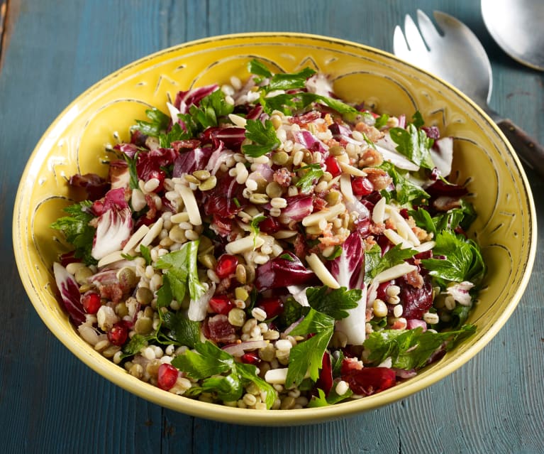 Barley and Lentil Radicchio Salad