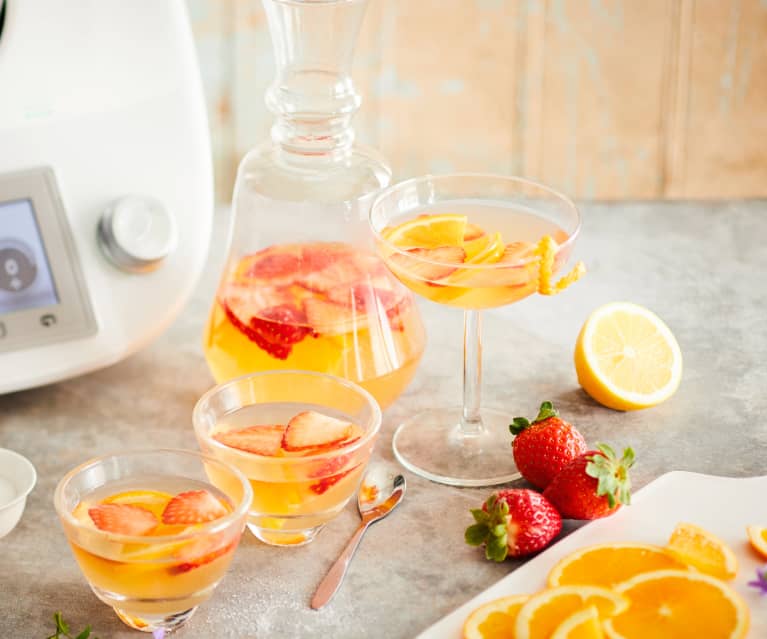 Sangria blanche à la fraise