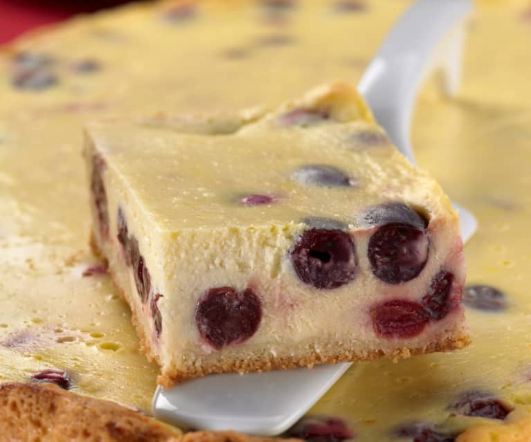 Käsekuchen Vom Blech Mit Kirschen - Cuisine Rezept