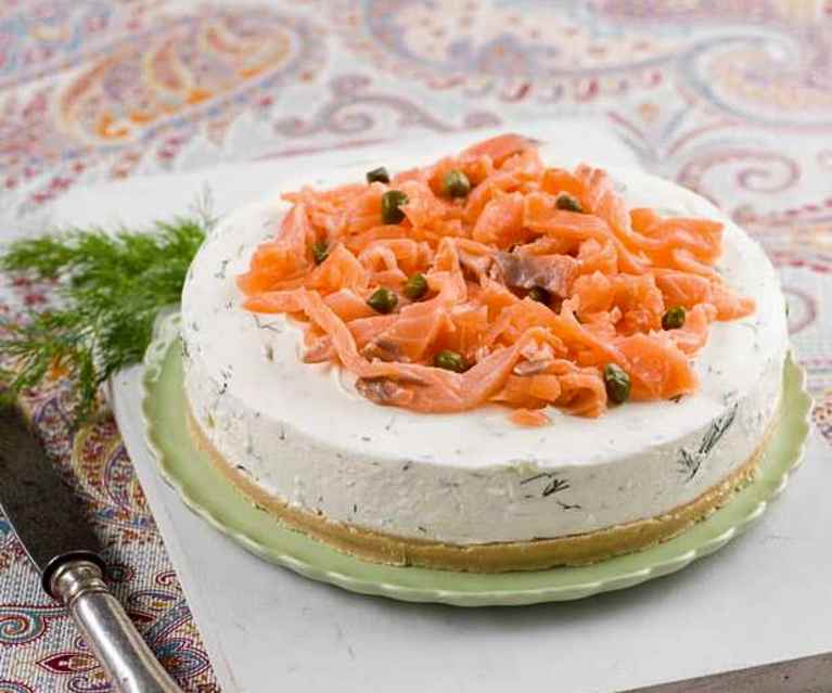 Cheesecake de salmão e funcho