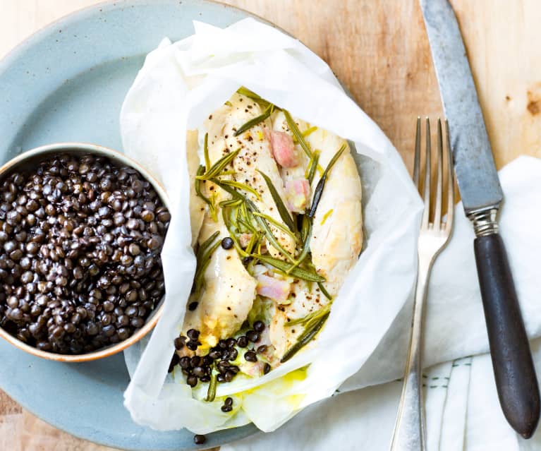 Papillotes De Poulet Poireaux Et Lentilles Cookidoo The