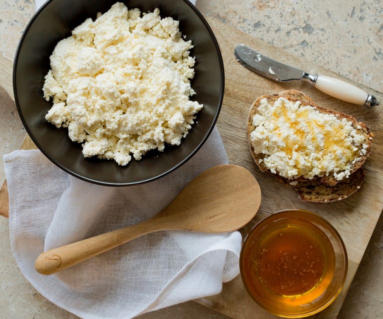 Homemade ricotta