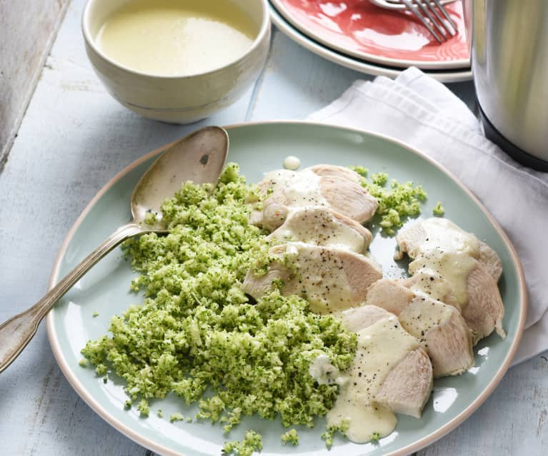 Poulet sauce Alfredo au brocoli