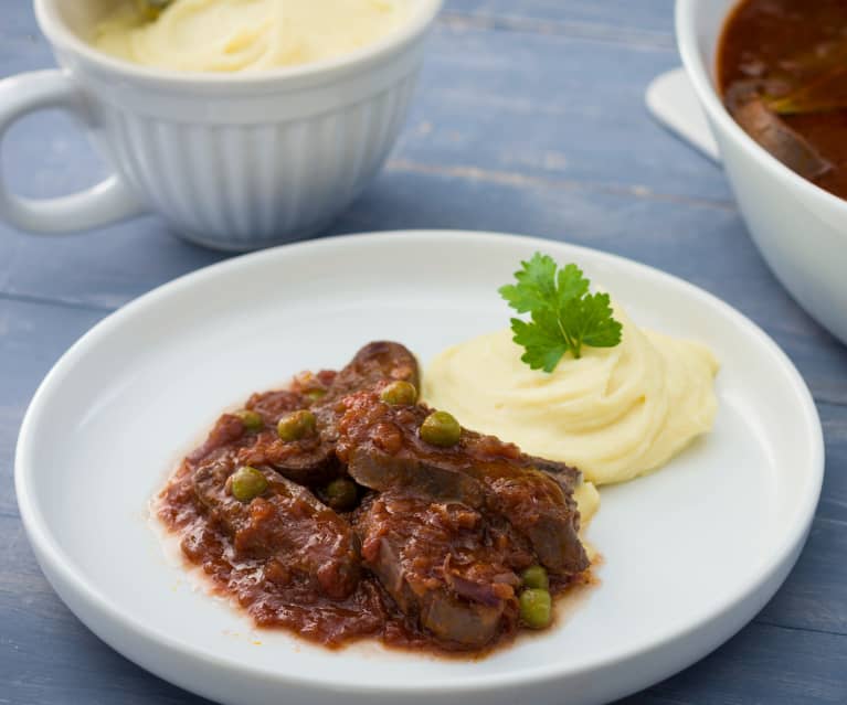 Lengua de ternera al vino tinto