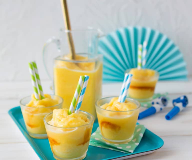 Orange slushy cups