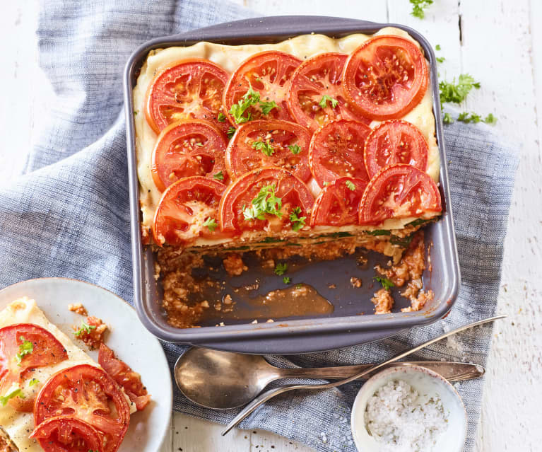 Blumenkohl-Spinat-Lasagne