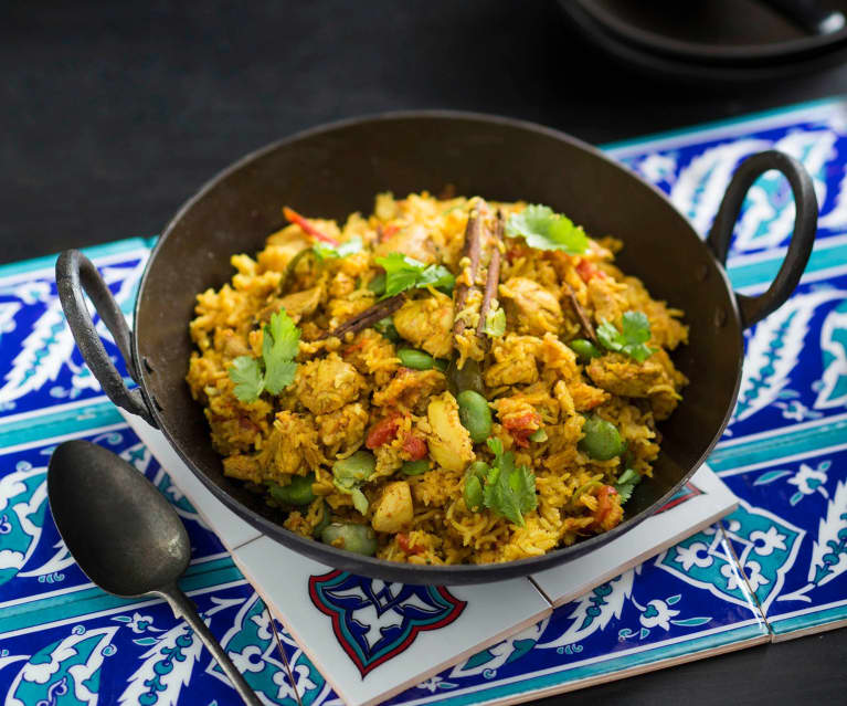 Aromatic chicken pilaf