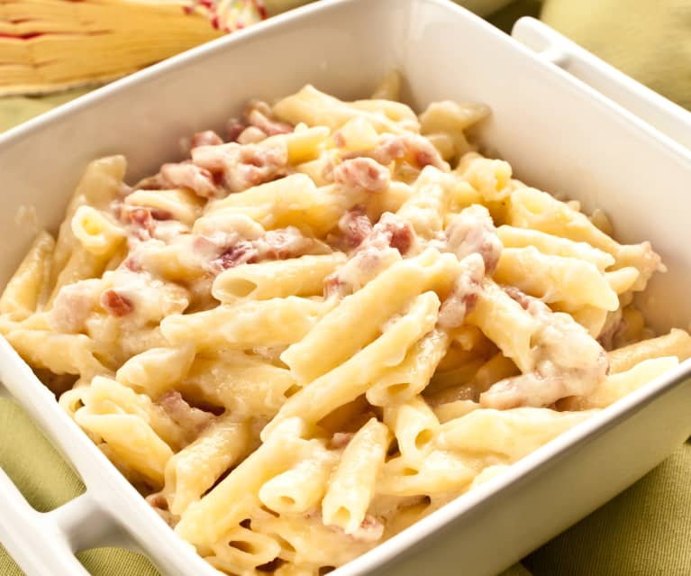 Macarrones a la carbonara para dos