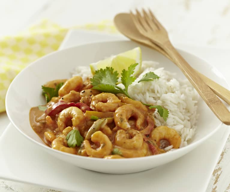 Crevettes au curry