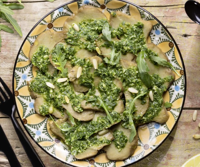 Carpaccio di seitan con rucola