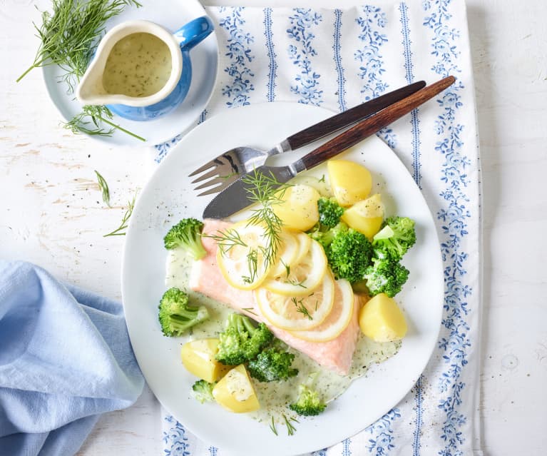 Laks med broccoli og kartofler (1800 kcal)