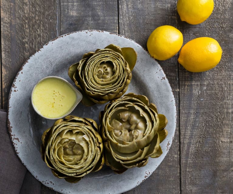 Globe artichokes with lemon garlic butter - Cookidoo® – oficiální ...