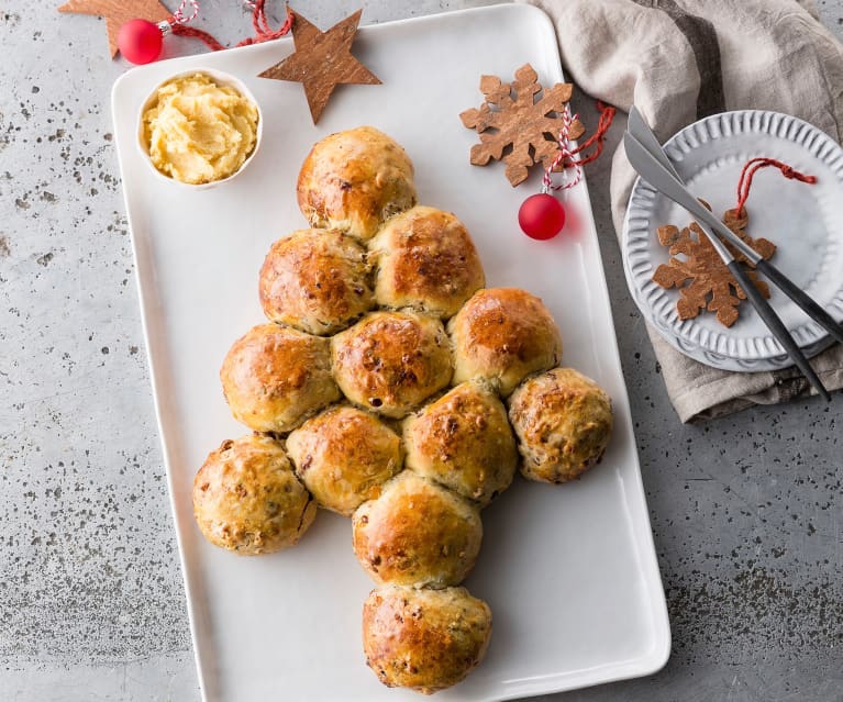 Celebration saffron and sage bread with ginger butter