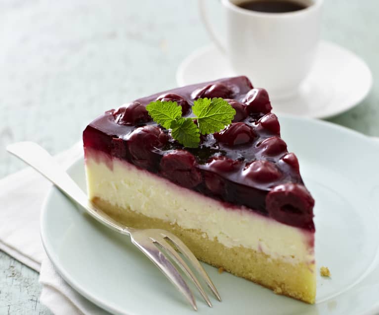 New York Cheesecake mit Kirschtopping