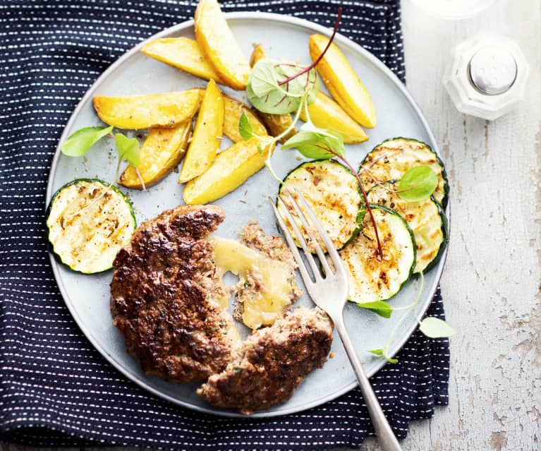 Steak haché au gruyère