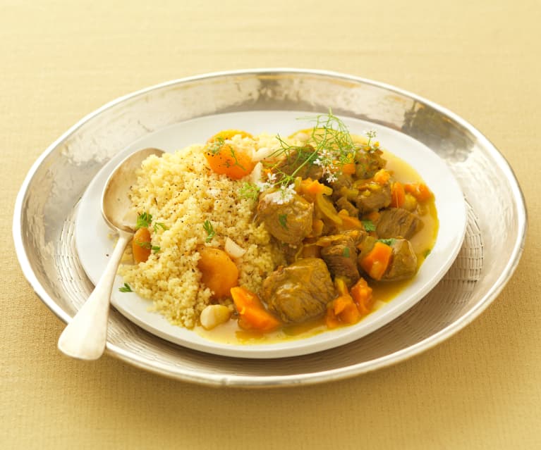 Tajine d'agneau aux abricots et au miel