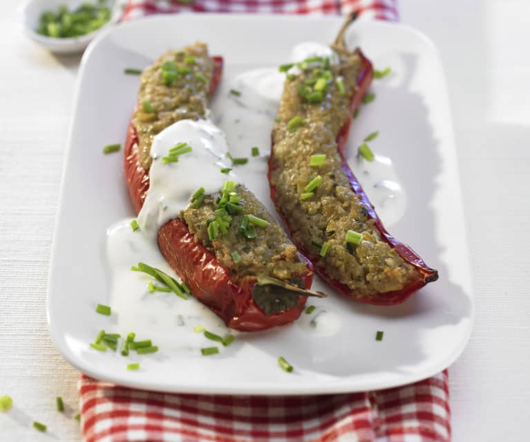 Paprika mit Kartoffelfüllung