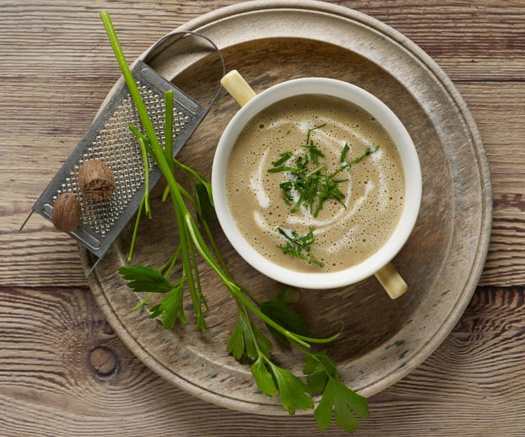 Potato and porcini mushroom soup