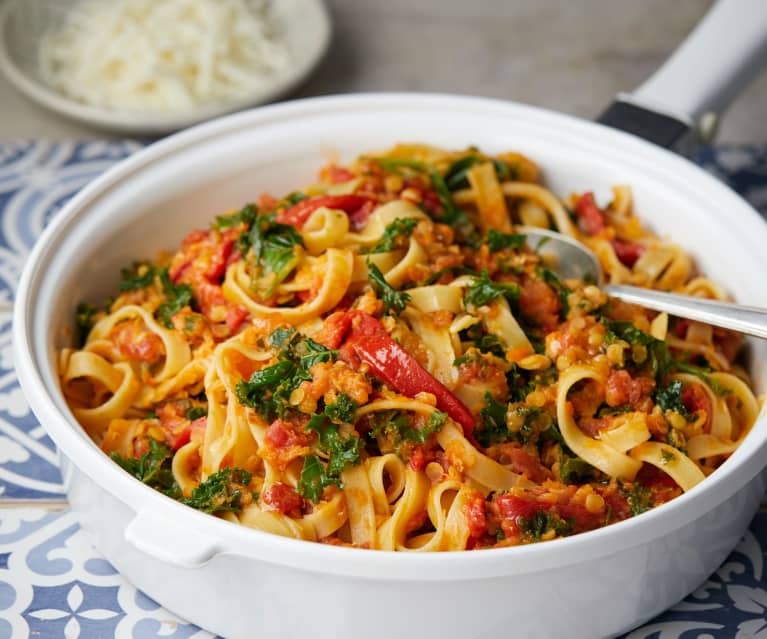 Red Lentil, Kale and Rosemary Pasta 