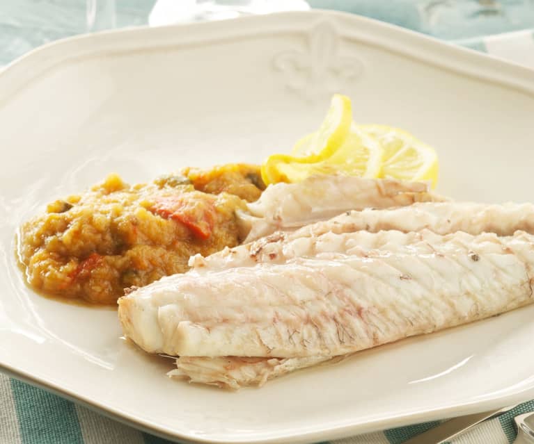 Corvina con ratatouille