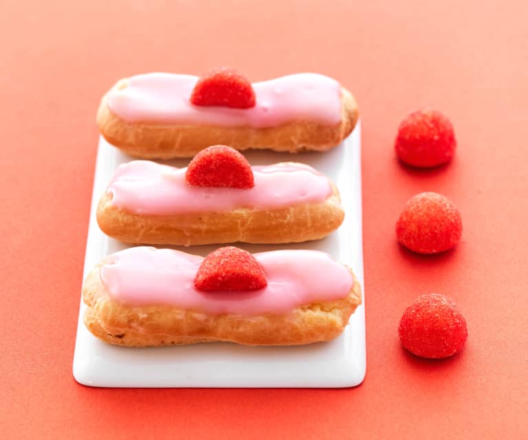 Mini éclairs aux fraises Tagada