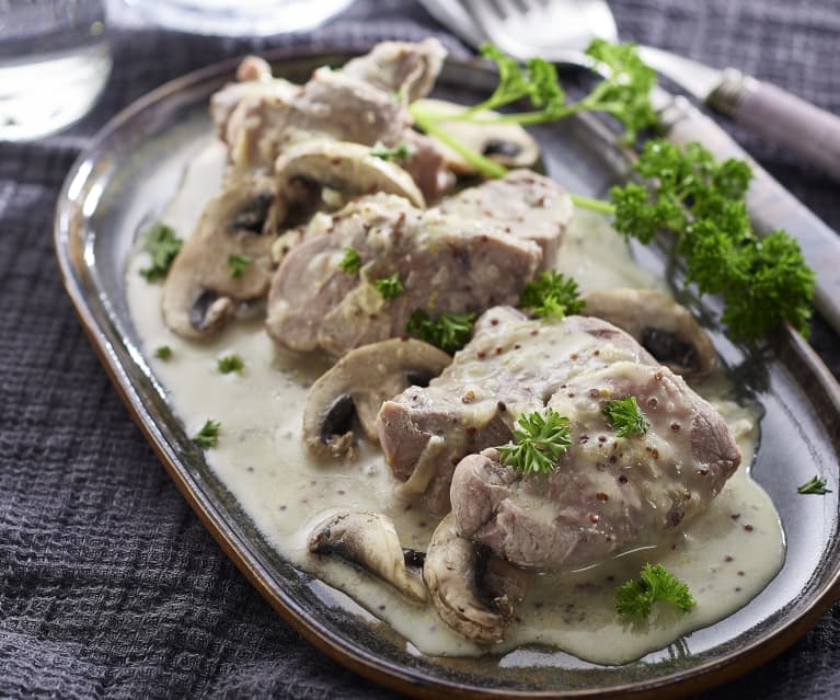 Pork Tenderloin with Mustard Sauce